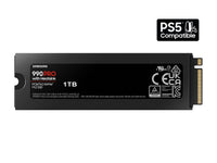 SAMSUNG SSD 990 PRO + Heatsink 1TB, PCIe 4.0, Compatible with PlayStation 5, Internal - MZ-V9P1T0GW