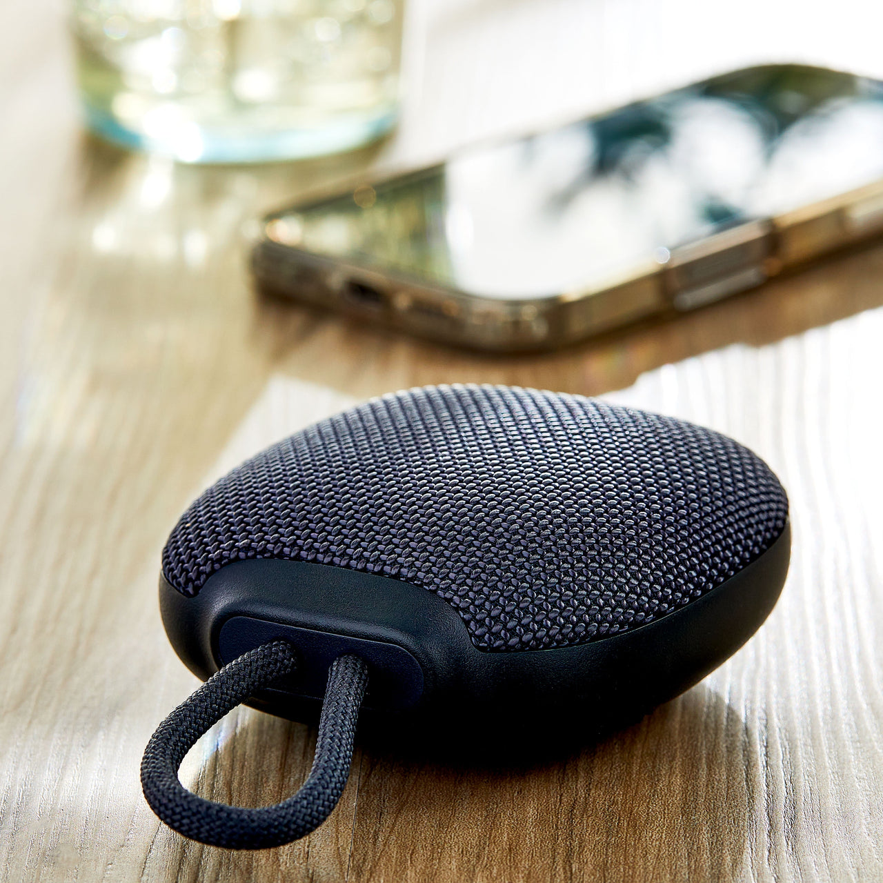onn Mini Rugged Speaker with Bluetooth Wireless Technology, Gray