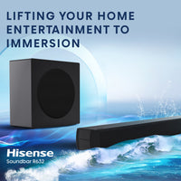 Hisense 3.1 Channel 380W Soundbar with Wireless Subwoofer* and Dolby Atmos (R632)