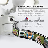 Merkury Floodlight Camera, Smart Wi-Fi, 1800 Lumens, Motion Alerts, (1-Pack)