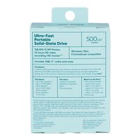 onn 500 GB Ultra-Fast External Portable Solid-State Drive