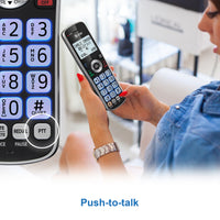 AT&T 4-Handset Expandable Cordless Phone with Unsurpassed Range, Bluetooth Connect to Cell, Smart Call Blocker and Answering System, DLP72412 (Black)