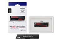 SAMSUNG SSD 990 PRO + Heatsink 1TB, PCIe 4.0, Compatible with PlayStation 5, Internal - MZ-V9P1T0GW