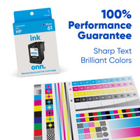 onn HP 61 Printer Ink Cartridge, Black (Remanufactured)