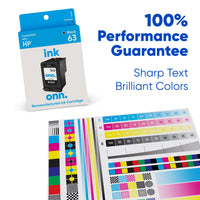 onn HP 63 Printer Ink Cartridge, Black (Remanufactured)
