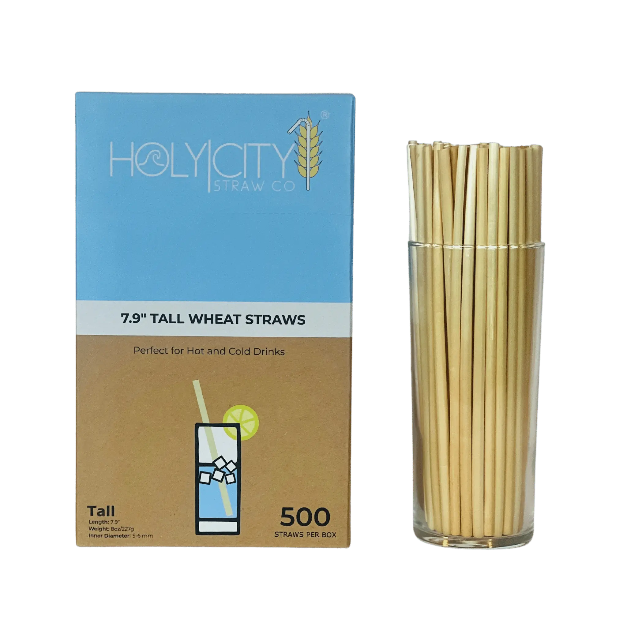 7.9" Tall Wheat Straws