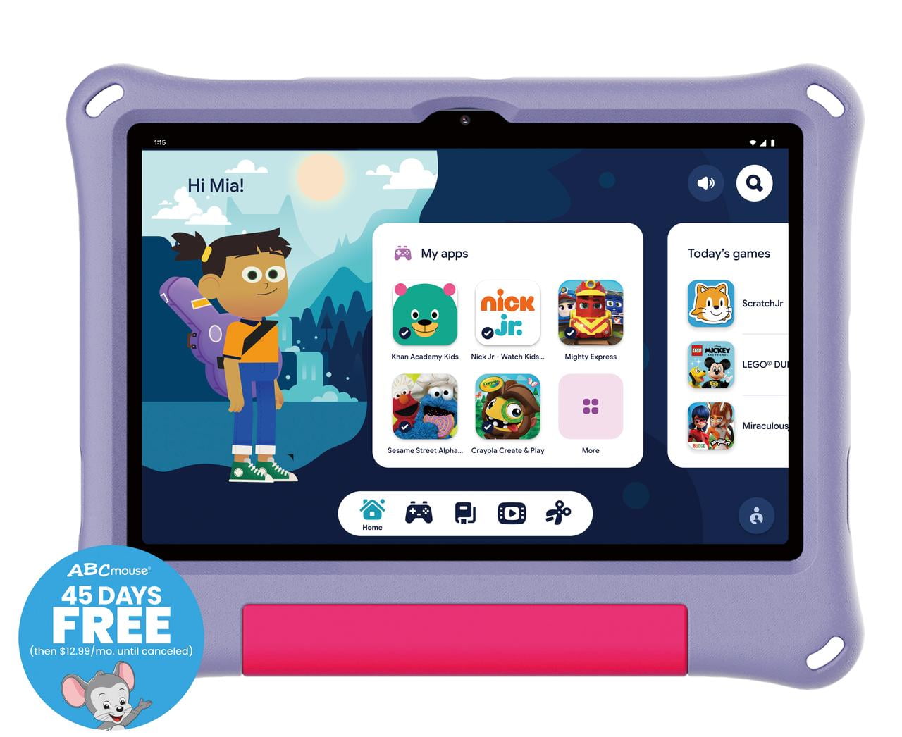 onn 10.1" Kids’ Tablet, 32GB, (2024 Model) - Blue
