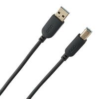 onn 10ft USB Printer Cable, USB to USB-B, Gray, 1 Piece per Pack