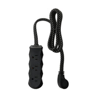 onn 3-Outlet Surge Protector with 4' Power Cord, Black