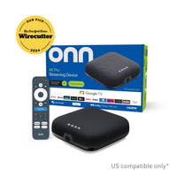 onn 4K Pro Streaming Device, Google TV with Gemini* - Ultra-fast Streaming, Stunning 4K UHD, 32GB Storage, 3GB RAM, Dolby Vision & Atmos, Find My Remote with Backlight, Ethernet Port