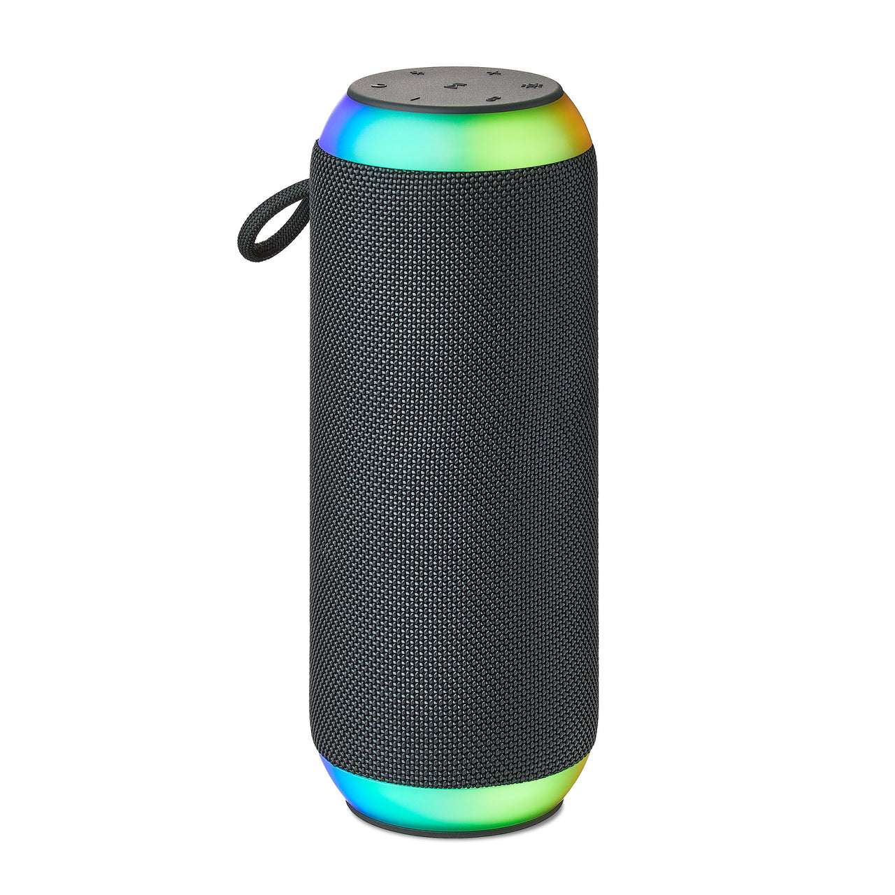onn Large Rugged Speaker with Bluetooth Wireless Technology and LED Lighting, Gray
