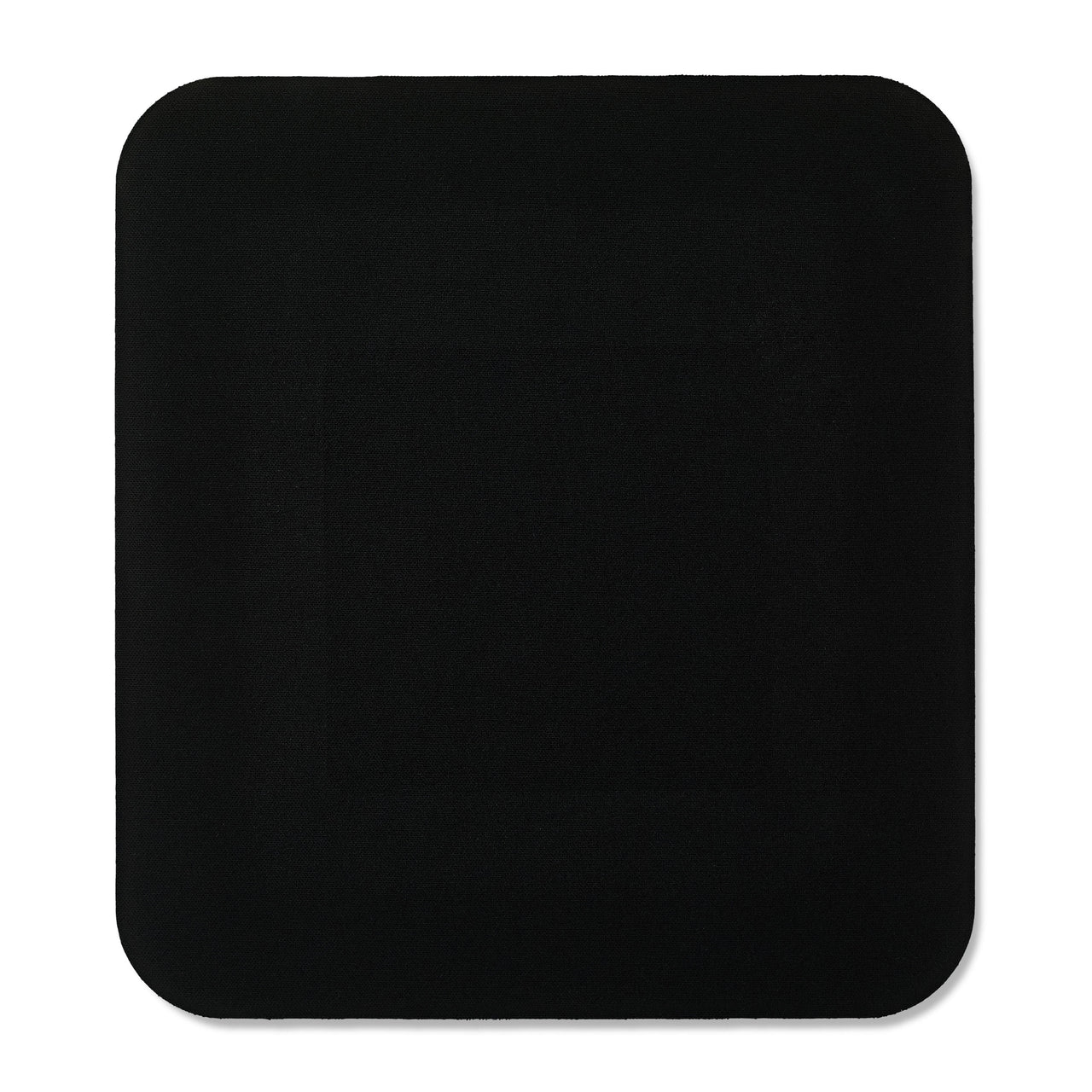 onn Mouse Pad, square, polyester surface with non-slip natural rubber backing, black