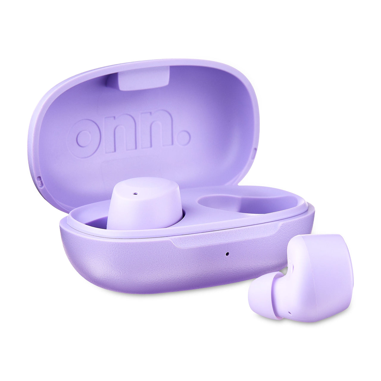 onn Bluetooth Wireless Earphones w/Charging Case and Touch Controls, Black