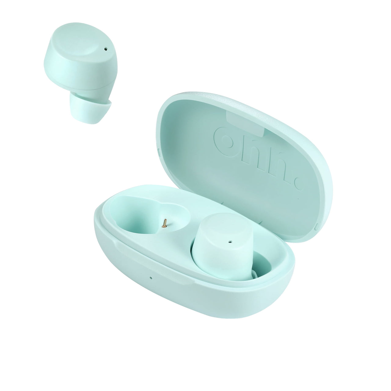 onn Bluetooth Wireless Earphones w/Charging Case and Touch Controls, Black